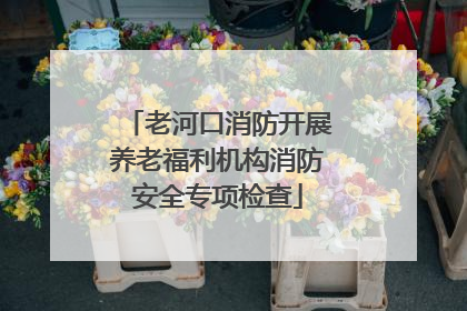 老河口消防开展养老福利机构消防安全专项检查