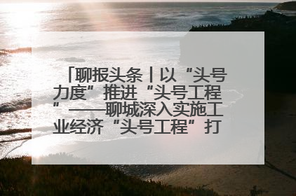 聊报头条丨以“头号力度”推进“头号工程”——聊城深入实施工业经济“头号工程”打造经济发展强引擎