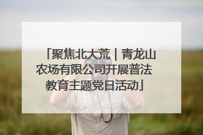 聚焦北大荒｜青龙山农场有限公司开展普法教育主题党日活动