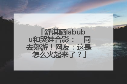 舒淇晒labubu和哭娃合影：一同去郊游！网友：这是怎么火起来了？