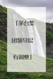 茅台集团领导层有调整