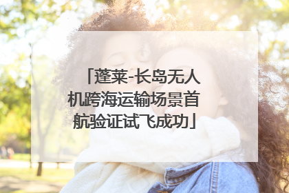 蓬莱-长岛无人机跨海运输场景首航验证试飞成功