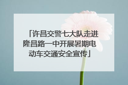 许昌交警七大队走进隆昌路一中开展暑期电动车交通安全宣传