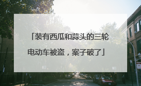 装有西瓜和蒜头的三轮电动车被盗，案子破了