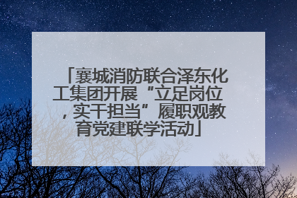 襄城消防联合泽东化工集团开展“立足岗位，实干担当”履职观教育党建联学活动