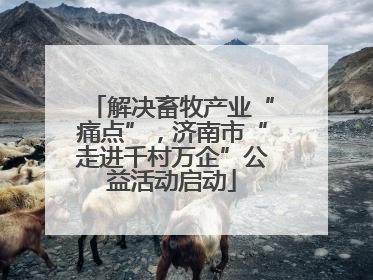 解决畜牧产业“痛点”，济南市“走进千村万企”公益活动启动