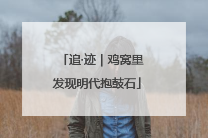 追·迹｜鸡窝里发现明代抱鼓石