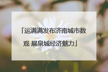运满满发布济南城市数观 展泉城经济魅力