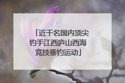 近千名国内顶尖钓手江西庐山西海竞技垂钓运动