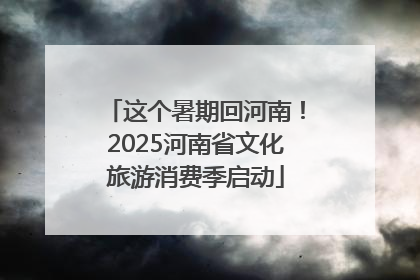 这个暑期回河南！2025河南省文化旅游消费季启动