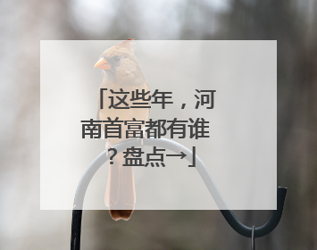这些年，河南首富都有谁？盘点→