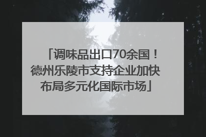 调味品出口70余国！德州乐陵市支持企业加快布局多元化国际市场