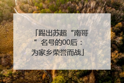 踢出苏超“南哥”名号的00后：为家乡荣誉而战