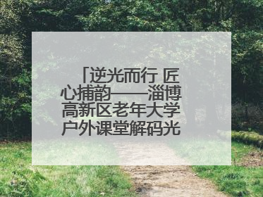 逆光而行 匠心捕韵——淄博高新区老年大学户外课堂解码光影美学密码