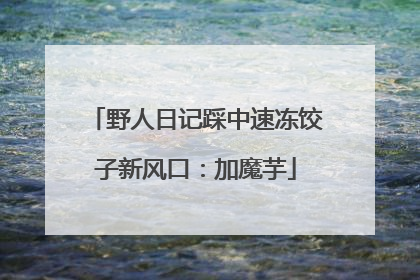 野人日记踩中速冻饺子新风口：加魔芋