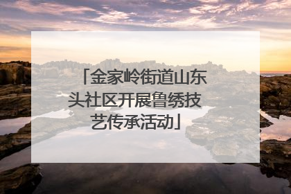 金家岭街道山东头社区开展鲁绣技艺传承活动