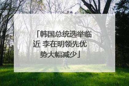 韩国总统选举临近 李在明领先优势大幅减少