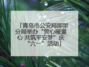 青岛市公安局即墨分局举办“警心暖童心 共筑平安梦”庆“六一”活动
