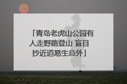 青岛老虎山公园有人走野路登山 盲目抄近道易生意外
