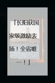 长阳获国家级激励表扬！全省唯一！