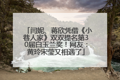 闫妮、蒋欣凭借《小巷人家》双双提名第30届白玉兰奖！网友：黄玲宋莹又相遇了