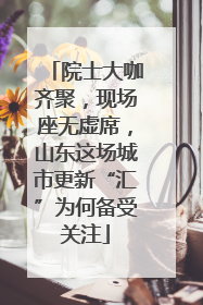 院士大咖齐聚，现场座无虚席，山东这场城市更新“汇”为何备受关注