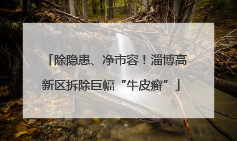 除隐患、净市容！淄博高新区拆除巨幅“牛皮癣”