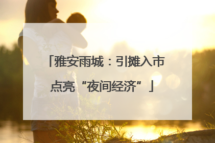 雅安雨城：引摊入市 点亮“夜间经济”