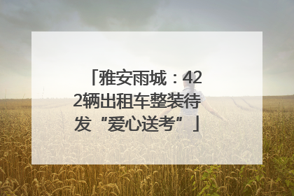雅安雨城：422辆出租车整装待发“爱心送考”