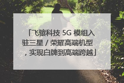 飞骧科技 5G 模组入驻三星 / 荣耀高端机型，实现白牌到高端跨越