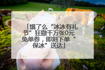 饿了么“冰冰有礼节”狂撒千万张0元免单券，即刻下单“保冰”送达