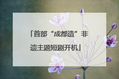 首部“成都造”非遗主题短剧开机