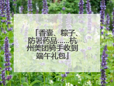 香囊、粽子、防暑药品……杭州美团骑手收到端午礼包