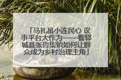 马扎虽小连民心 议事平台大作为——看郓城县张鲁集镇如何让群众成为乡村治理主角