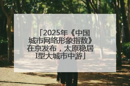 2025年《中国城市网络形象指数》在京发布，太原稳居I型大城市中游