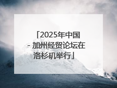 2025年中国－加州经贸论坛在洛杉矶举行