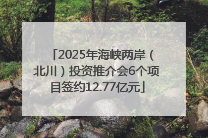 2025年海峡两岸（北川）投资推介会6个项目签约12.77亿元