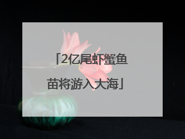 2亿尾虾蟹鱼苗将游入大海