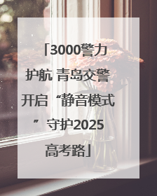 3000警力护航 青岛交警开启“静音模式”守护2025高考路
