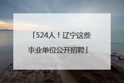 524人！辽宁这些事业单位公开招聘
