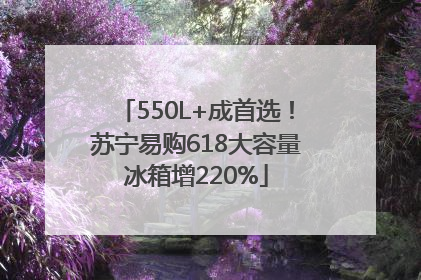 550L+成首选！苏宁易购618大容量冰箱增220%