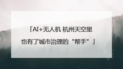 AI+无人机 杭州天空里也有了城市治理的“帮手”