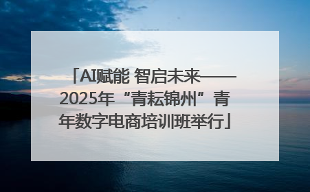AI赋能 智启未来——2025年“青耘锦州”青年数字电商培训班举行