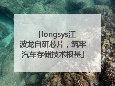 longsys江波龙自研芯片，筑牢汽车存储技术根基